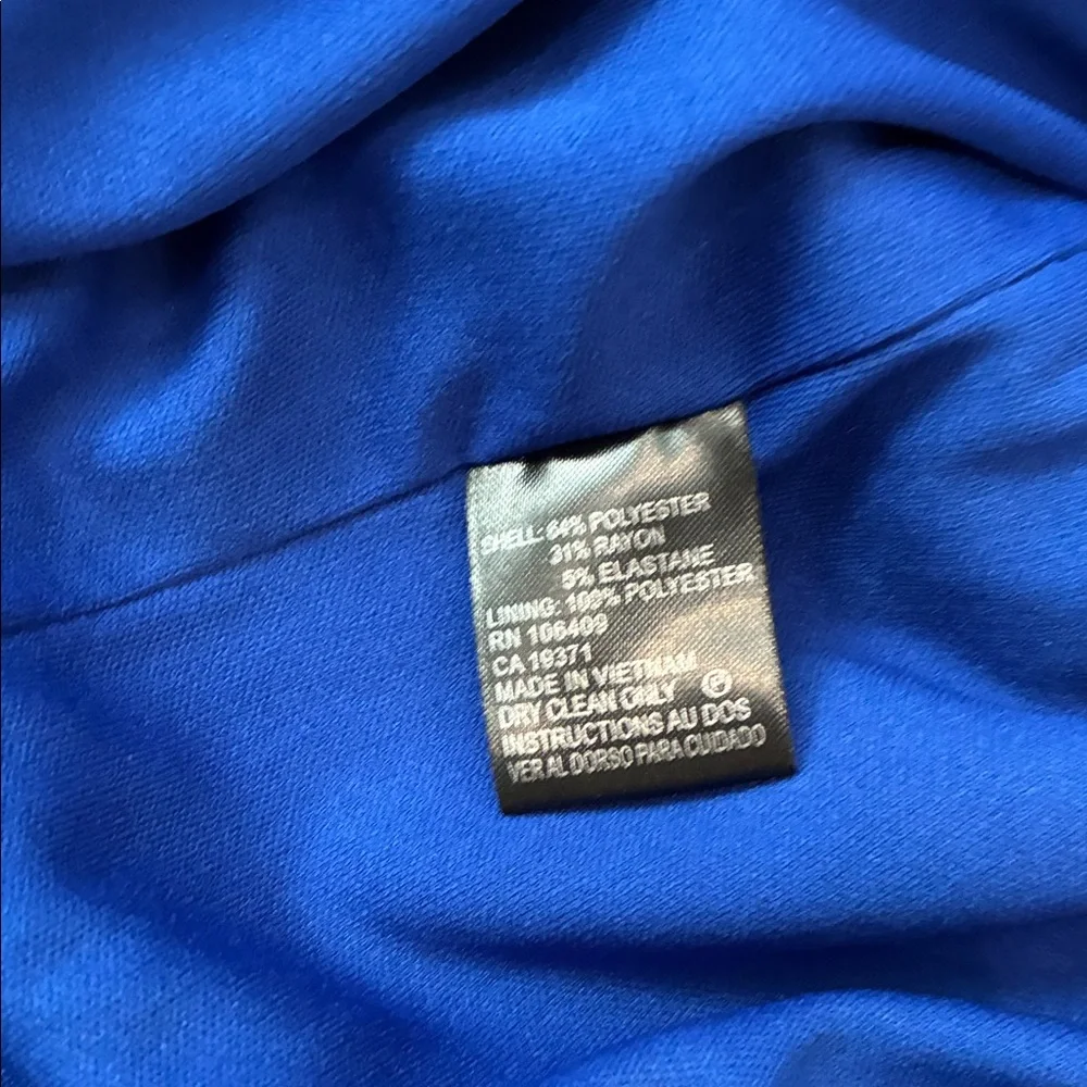 Tahari ASL Royal Blue Sheath‎ Short Sleeve Dress - Picture 3 of 6
